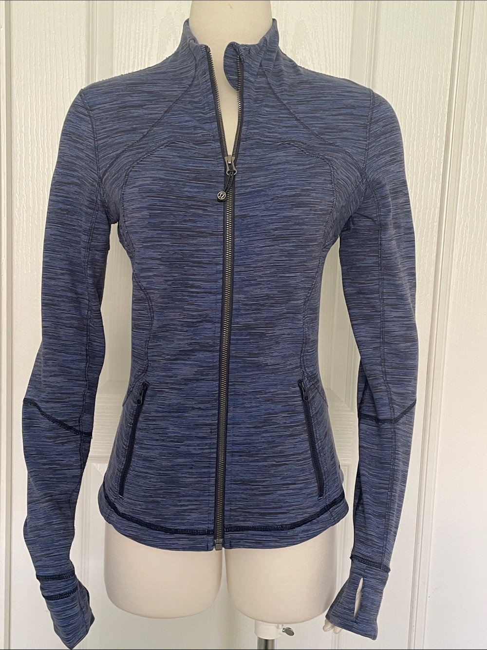 lululemon athletica Define Jacket Heathered Blue Stripe Size 8